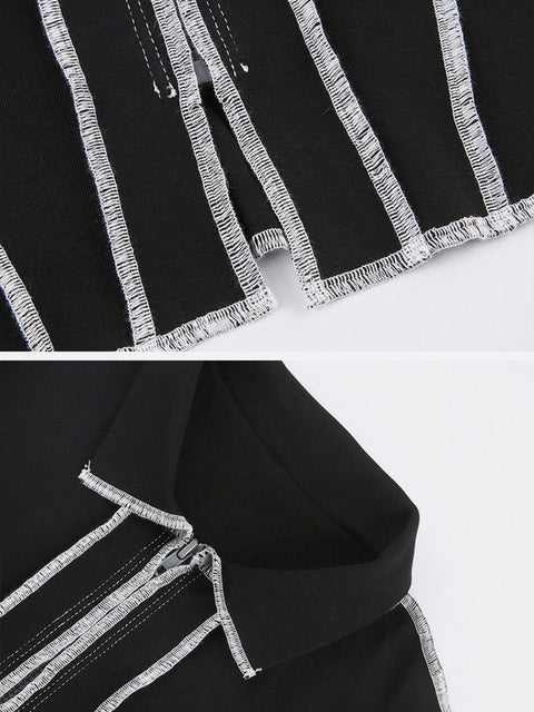 Sewing Thread Long Sleeve T Shirts - Anagoc