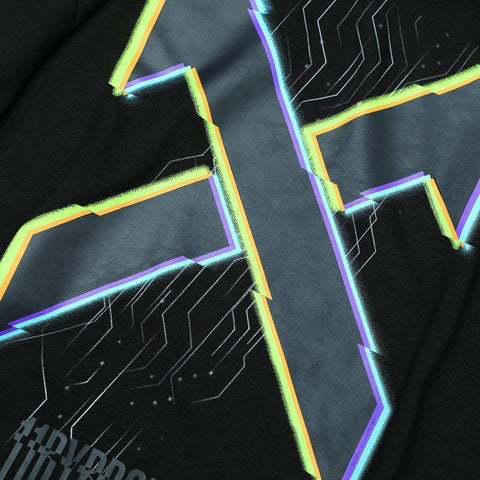 Multicolored Letter X Print Tee - Anagoc