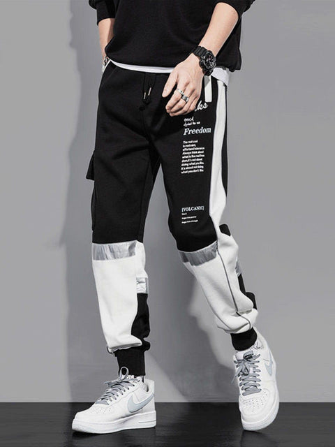 Patchwork Reflective Pants - Anagoc