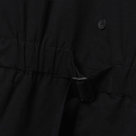 Functional Button Belt Jumpsuit - Anagoc