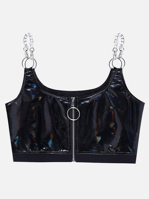 Zip Up PU Vest - Anagoc