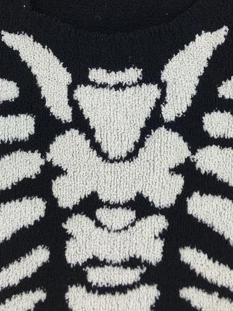 Skeleton Knit Sweater - Anagoc