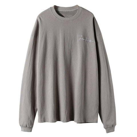 Solid Color Embroidery Sweatshirt - Anagoc