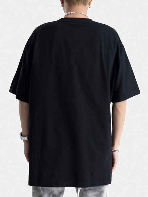 Broken Glass Letter Graphic Tee - Anagoc