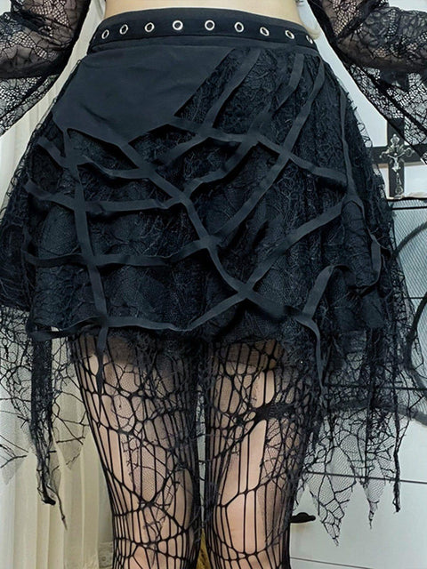 Lace Spider Web Skirt - Anagoc