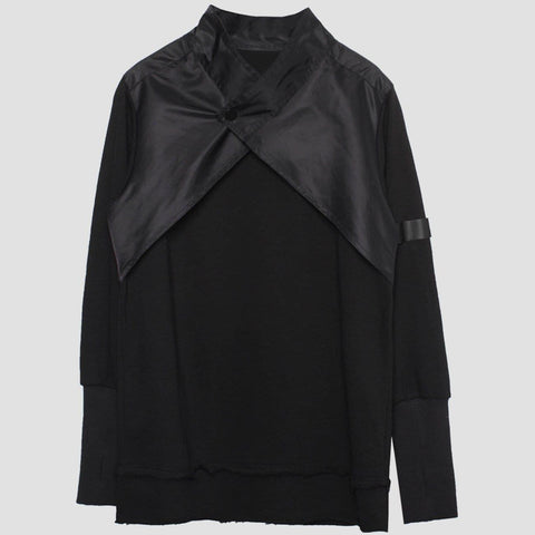 Dark Function Patchwork Fake Two Sweatshirt - Anagoc