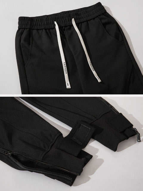 Zip Up Foot Mouth Cargo Pant - Anagoc