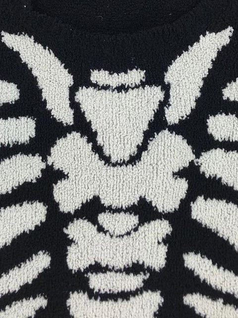 Skeleton Knit Sweater - Anagoc