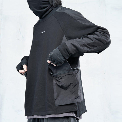 Functional Ninja Patchwork Sweatshirt - Anagoc
