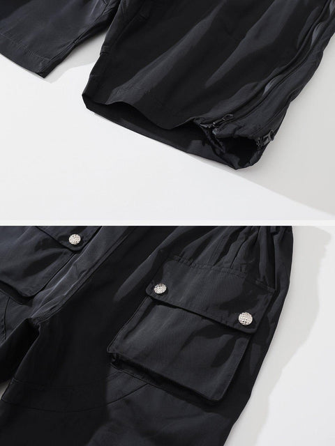 Side Zip Up Shorts - Anagoc