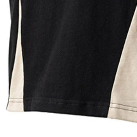 Black White Patchwork Letters Tee - Anagoc