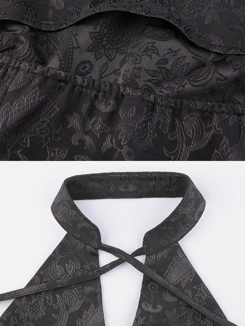 Lace Jacquard Dress - Anagoc