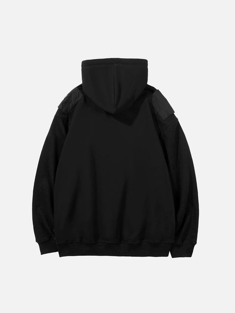 Patchwork Reflective Strip Hoodie - Anagoc