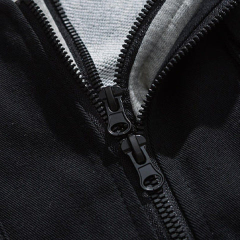 Fake Two Piece Splicing Jacket - Anagoc