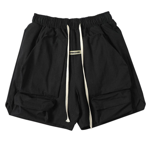 Three-dimensional Pleated Pockets Cargo Shorts - Anagoc