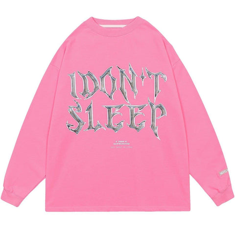 Mercury Letters Print Sweatshirt - Anagoc