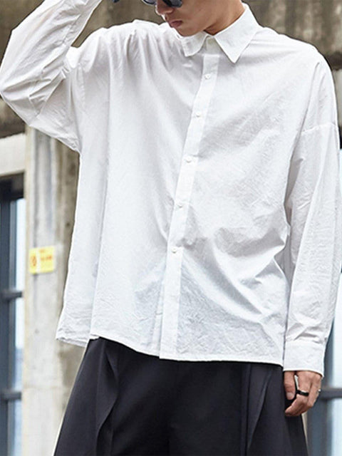 Dark Function Strap Oversized Long Sleeve Shirt - Anagoc