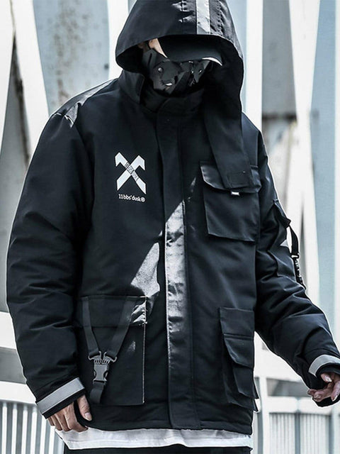 Combat Reflective Strip Winter Coat - Anagoc