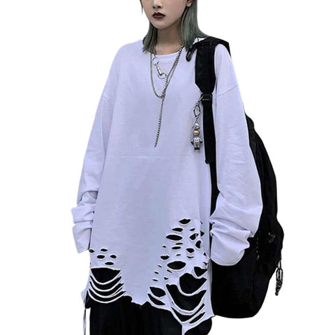 Dark Personalized Hole Sweatshirt - Anagoc
