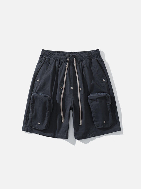 Multi Pockets Zip Up Shorts - Anagoc