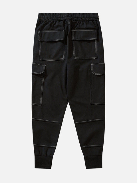 Topstitched Pocket Cargo Pant - Anagoc