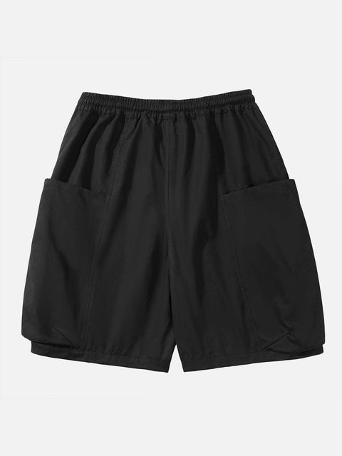 Pockets Embroidery Shorts - Anagoc