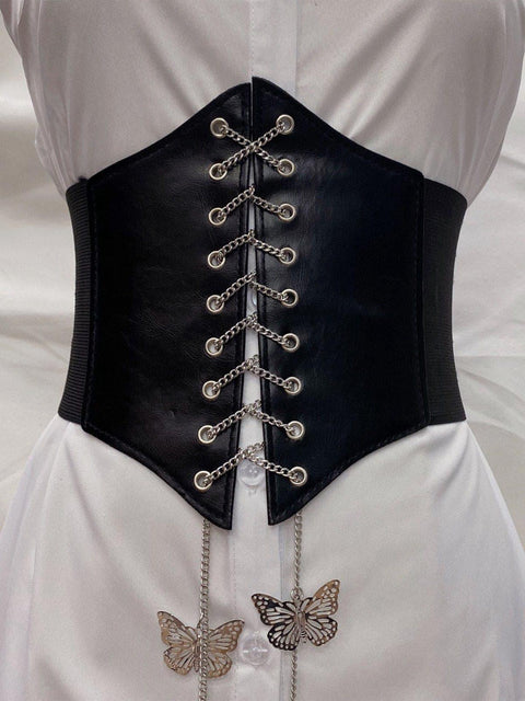 Bow Tie Chain Bondage Belt - Anagoc