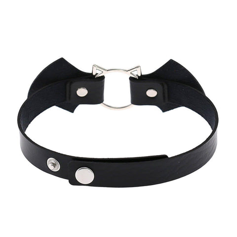 Punk Bat Vampire PU Necklace - Anagoc