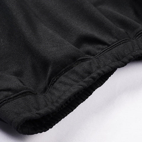 Dark Sherpa High-neck Drawstring Sweatshirt - Anagoc