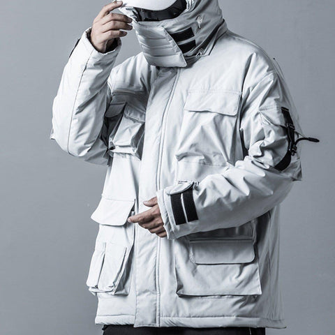 Removable Multi Pockets Winter Coat - Anagoc