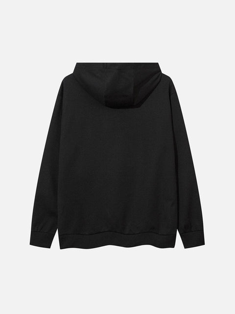 Irregular Zipper Big Pocket Jacket - Anagoc