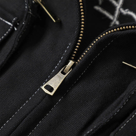 Multiple Zipper Pockets Jacket - Anagoc