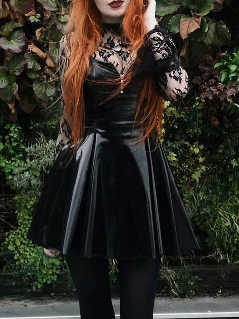 Dark Slim Fit Skirt - Anagoc