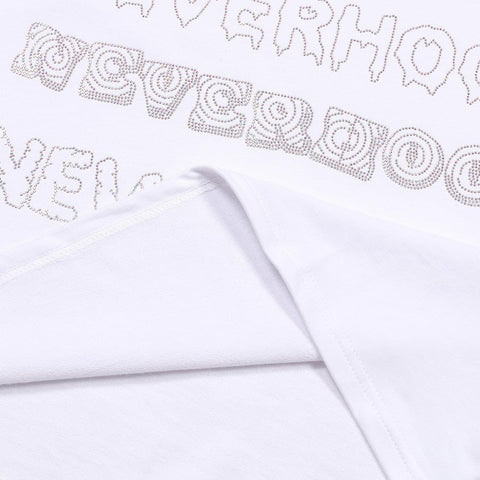 Necklace Letters Print Sweatshirt - Anagoc