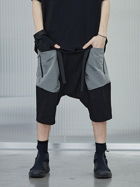 Patchwork Samurai Cargo Shorts - Anagoc