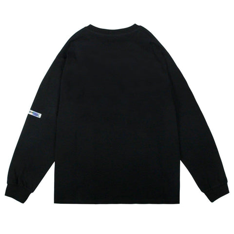Dark Ghost Skull Print Cotton Sweatshirt - Anagoc