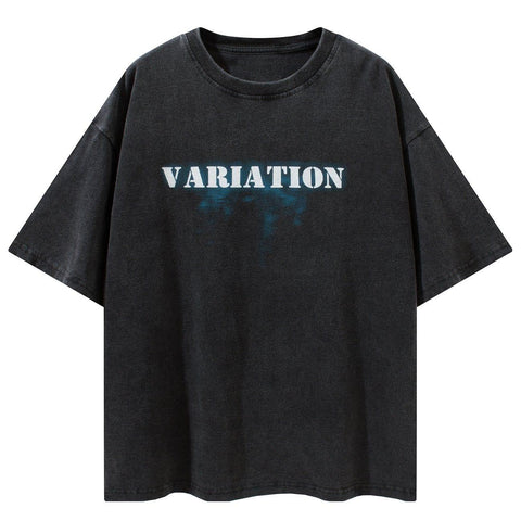 Butterfly Print Washed Tee - Anagoc