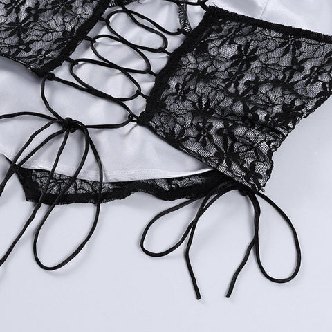 Flower Lace Mesh Vest - Anagoc