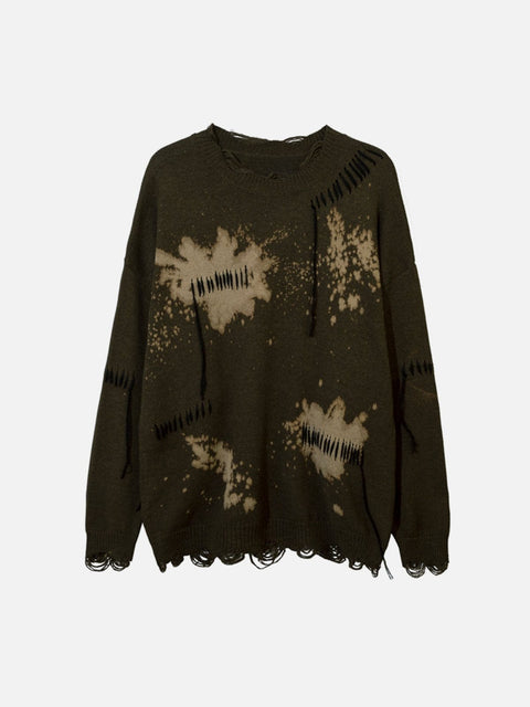 Firework Ripped Knit Sweater