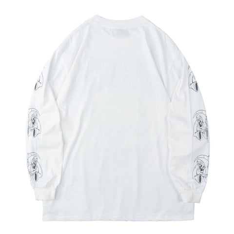 Devil Ghost Print Sweatshirt - Anagoc