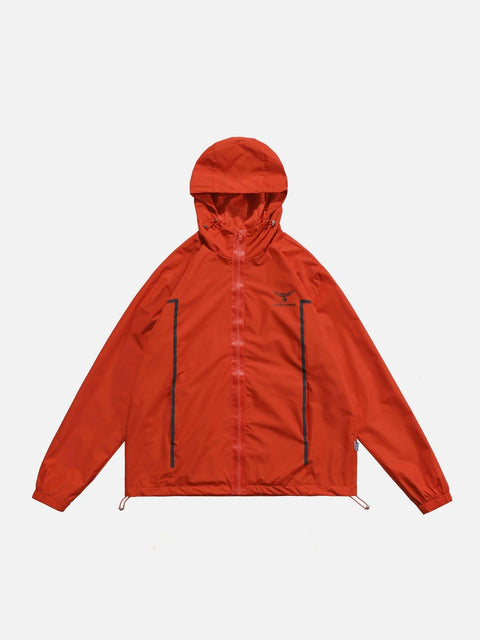 Reflective Strip Zip Up Jacket - Anagoc