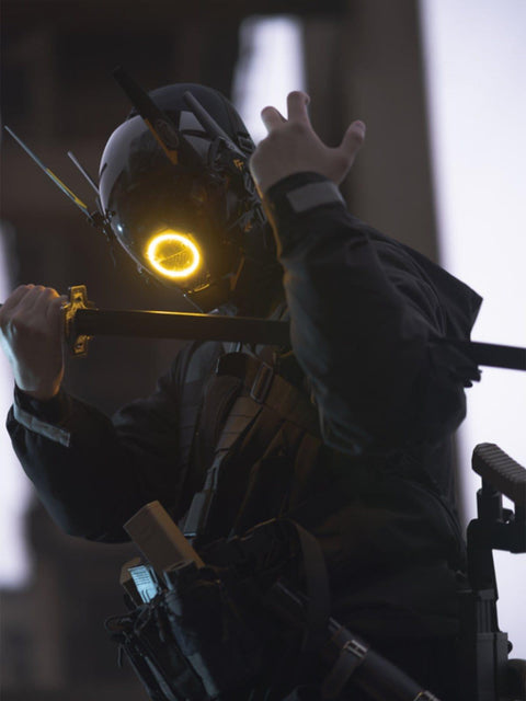 Cyberpunk Glowing Circle Mask - Anagoc
