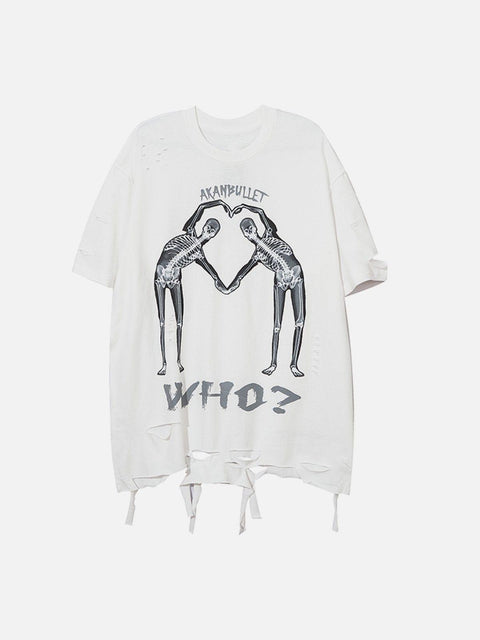 Cut Skull Love Graphic Tee - Anagoc
