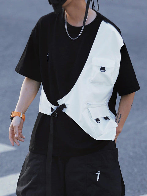 Detachable Patchwork Tee - Anagoc