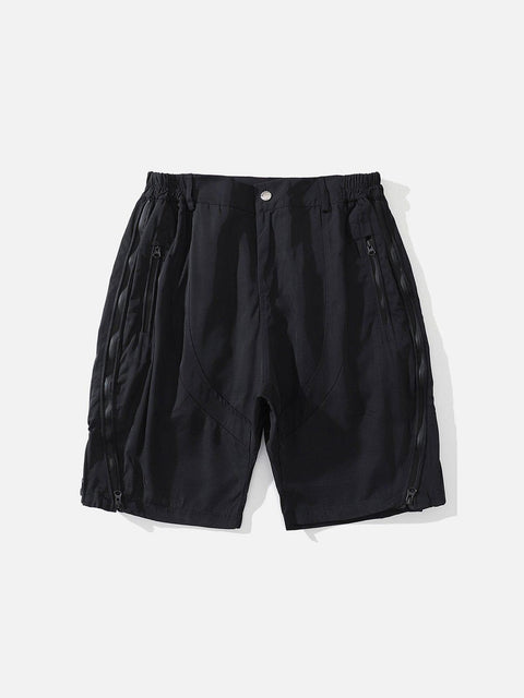 Side Zip Up Shorts - Anagoc