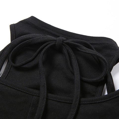 Straps Hollowout Two Piece Long Sleeve Shirt - Anagoc