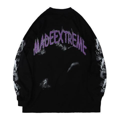 Spray Paint Vicious Girl Print Sweatshirt - Anagoc