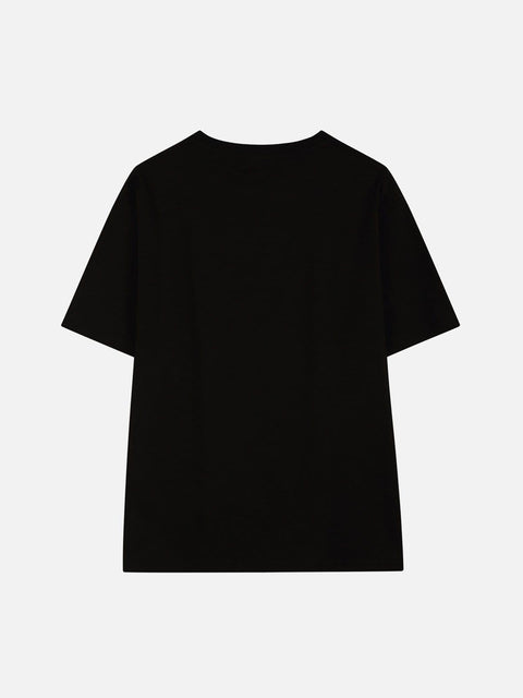 Angel Devil Wings Love Heart Print Tee - Anagoc