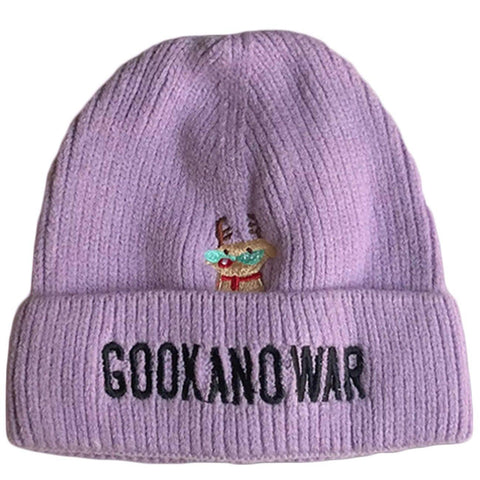 Cute Elk Embroidery Knit Cap - Anagoc