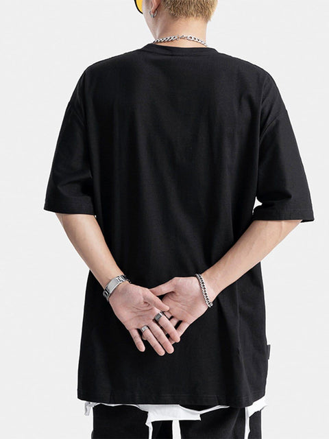 Paper Clip Letters Print Tee - Anagoc